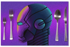 Sablio Prestieranie Iron Man Helma na fialovej: 40x30cm