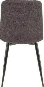 Tmavosivá jedálenská stolička ALAN B s čiernymi nohami