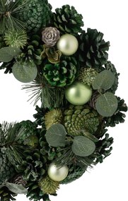 Zelený vianočný veniec so šiškami Pinecone – 34*34*8 cm