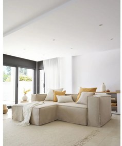 Obliečka na vankúš s prímesou ľanu 45x45 cm Blok – Kave Home