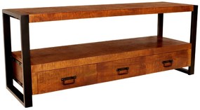 furniture-nabytek.cz - Rustikálny tv stolík z dreva mango 150x60x45