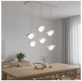 Závesné svietidlo na lanku RITUAL 6xG9/8W/230V, biela