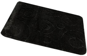 Kúpeľňový koberček Galaxy čierny, kruhy