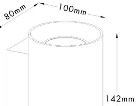 Zuma Line 92696-N - Nástenné svietidlo SANDY WL 2xGU10/50W/230V čierna