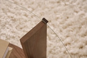 Konferenčný stolík Claro (orech + sklo). Akcia -19%. Vlastná spoľahlivá doprava až k Vám domov. 1127461