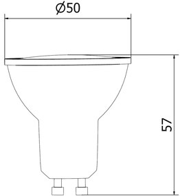 Mexen Nova, LED žiarovka GU10, 7W, teplá - 3000K, 735 lm - L107-GU10-0730-01