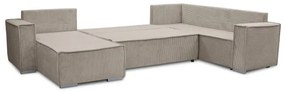Univerzálna rohová rozkladacia sedacia súprava do U LONDON béžová