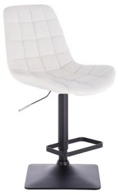LuxuryForm Barová stolička PARIS na čierne podstave - biela