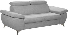 Dvojsedák Gisele, svetlo šedá látka