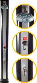 Solárna sprcha Hawaj Fantasy Rain 35 l | čierno-strieborná