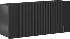 Závesná komoda Malmi 150 cm trojdverová - čierny mat / čierna