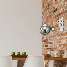 Nástenné svietidlo GEORGIA 1xE14/5W/230V matný chróm/dymová