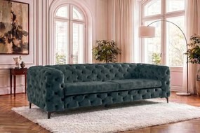 Dizajnová sedačka Rococo 235 cm petrolejový zamat