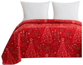 Prehoz na posteľ CHRISTMAS MAGIC, červený Rozmer: 200 x 220 cm