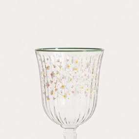 Pohár GARDINO FLOWERS na stopke, s kvietkami 778070 180 ml