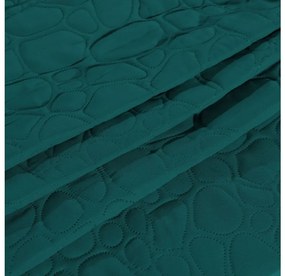Tyrkysový prehoz na posteľ so vzorom STONE Rozmer: 170 x 210 cm