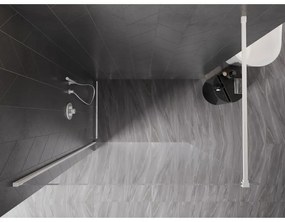 Mexen, Mexen Kioto-X sprchová stena 80 x 200 cm, priehľadná 10 mm, biela - 800-080-101-20-00-X