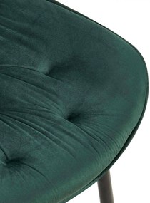 Jedálenská stolička Wallace - zamat - Zelená