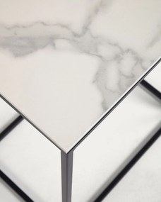 Odkladací stolík s keramickou doskou 30x45 cm Rewena – Kave Home