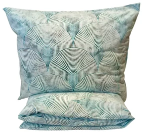 Obliečky bavlnené Fancy modrá 200x140cm+90x70cm TiaHome