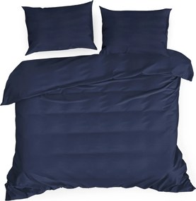 SATÉNOVÉ OBLIEČKY NOVA3 140X200 CM, 1 KS 70X80 CM TMAVOMODRÉ