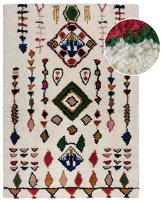 Krémový ručne tkaný vlnený koberec 160x230 cm Moroccan Fes – Flair Rugs