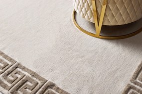 Diamond Carpets koberce Ručne viazaný kusový koberec Greek DESP P86 Ivory White Antique Mud - 160x230 cm