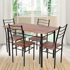 Kovový jedálenský stôl so 4 stoličkami