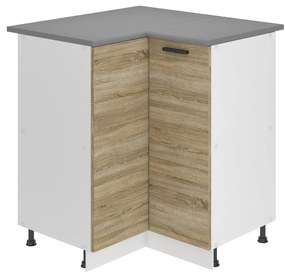 Kuchynská skrinka Belini Premium Full Version spodná rohová 90 cm dub sonoma s pracovnou doskou
