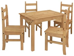 IDEA nábytok Stôl + 4 stoličky CORONA 3 vosk