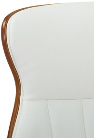 Design-Shop Kancelárska stolička Melilla - drevo orech - Biela