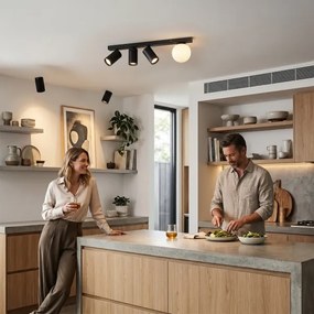 BRILAGI - Bodové svietidlo SELE BALL 3xGU10/30W/230V + 1xG9/10W čierna