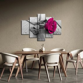 Obraz - Ružová ruža (150x105 cm)
