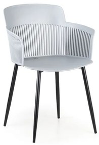 Plastová bistro stolička MOLLY, sivá