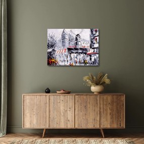 Obraz - Ulica v Paríži, olejomaľba (70x50 cm)