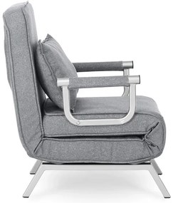 Kreslo pohovka rozkladacia PRATO sivá - vintino.sk