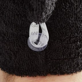 Čierne rýchloschnúce bavlnené uteráky na vlasy v súprave 2 ks 20x13 cm Quick Dry – Catherine Lansfield