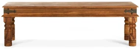 furniture-nabytek.cz - Masívna lavica Merlin z palisandru, lakovaná, hnedá – 180×45 cm