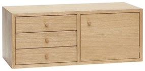 Závesná skrinka v dekore duba v prírodnej farbe 50x20 cm Piccolo – Hübsch