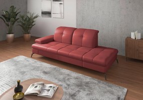 XXXLutz LEŇOŠKA, textil, koža, červená Sit & More - Online Only obývacie izby - 00014401179H