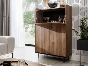Komoda KB90 Peczo PC03, Farby: brandy castello / brandy castello + čierna