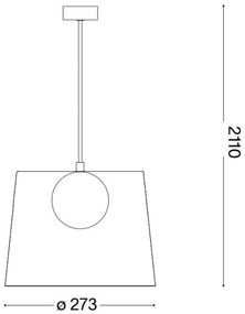 Ideal Lux - LED Luster na lanku FADE 1xG9/3W/230V pr. 27,3 cm meď/dymová