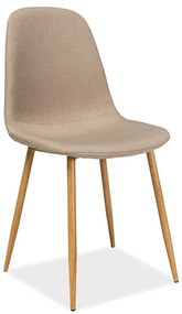 Jedálenská stolička Fox, béžová / dub