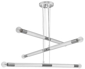 Luster na lanku BASTONE WHITE 6xE14/40W/230V