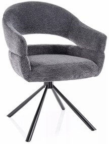 Stolička Borgo Raven tmavosivá