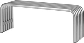 Kovová záhradná lavica v striebornej farbe Nokk – noo.ma