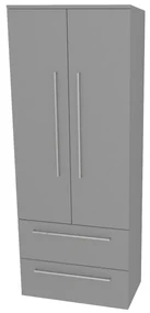 Mereo, Mereo Bino, kúpeľňová skrinka vysoká 163 cm, dvojitá, Multidecor, Šedá supermat, MER-CN699SEDA
