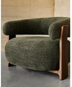 Zelené ženilkové kreslo Granite – Kave Home