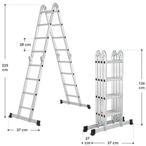 InternetovaZahrada Hliníkový multifunkčný rebrík 470 cm