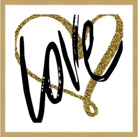 Rámovaný obraz Love, 40x40 cm%